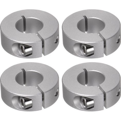 4pcs Bague de Réglage Bague Arrêt d'axe Butée Arbre Collier 16mm Alésage Aluminium Alliage Diviser Colliers Vis, 35mm OD, 12mm Largeur pour Roue Brouette Pont Boîte Vitesses (1/5)