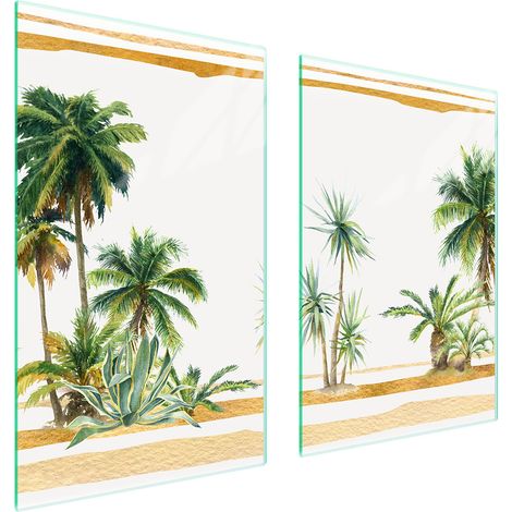 PLACA PROTECTORA DE VIDRIO PARA COCINA 65x52 PALMERAS (1/5)