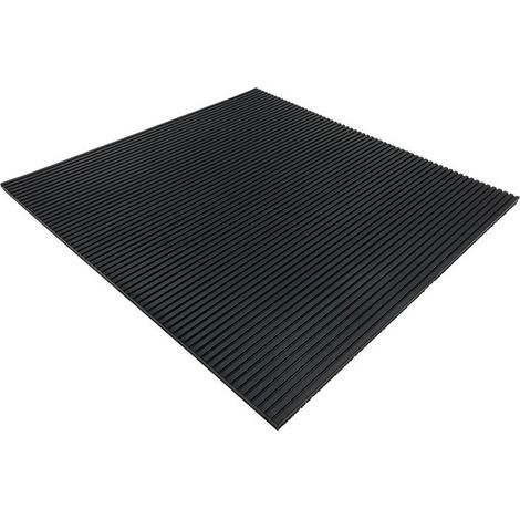 Tapis anti-vibrations l. 0,5 m L. 0,5 m épaisseur 10 mm noir NR/SBR sans insert tissé