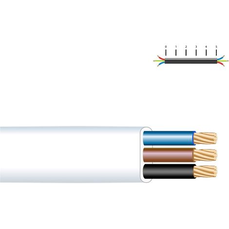 Flachschlauchtrommel 3x1,5mm weiß 15m (Audio)  28097
