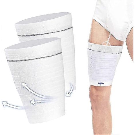 Ensemble de support de poche à urine lavable et réutilisable pour cathéter de jambe, circonférence 36-55 cm
