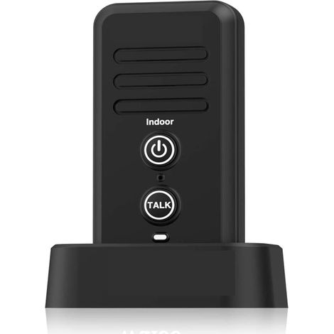 Système d'interphone de sonnettes sans Fil de portée de 0,5 Mile Ajuster Le Volume du récepteur de Sonnette Rechargeable Capuchon étanche(Black Receiver) (1/5)