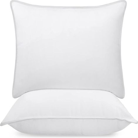 Coussin Blancs, Fibres Creuses Moelleuses, pour Canapé, Lit ou Décoration - 40 x 40 cm - A L'Unité (1/5)