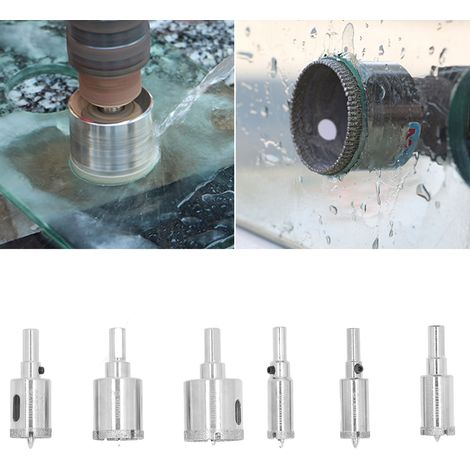 Agrandisseur de trous pour marbre avec foret de centrage et foret diamanté de positionnement 16/18/20/25/30/35 mm (1/5)