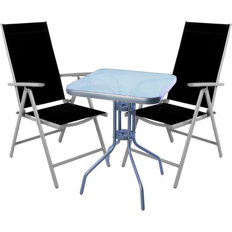 Bistrogarnitur 3-teilig Silber/Schwarz-MMC33081+2xMMC5000S (1/3)