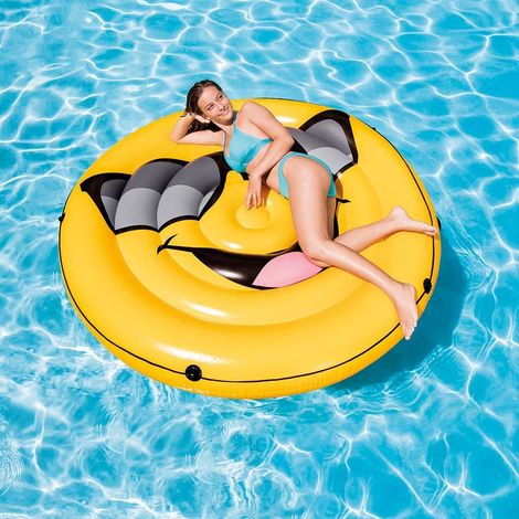 Schwimmende aufblasbare Matratze auf Insel Ø136 - Intex Smile 57254 (1/5)