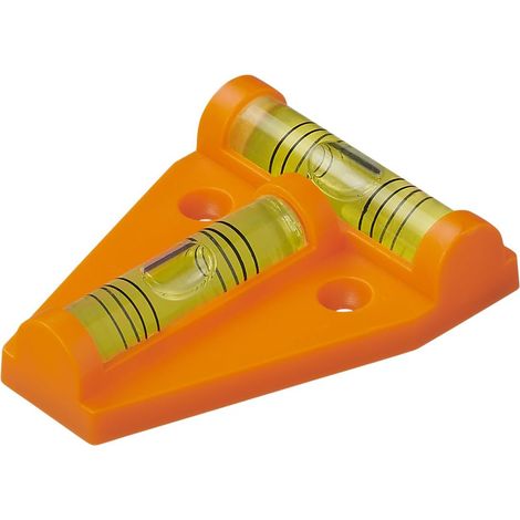 Mini Niveau Bulle Triangle Aimante Orange Magnetique (1/4)