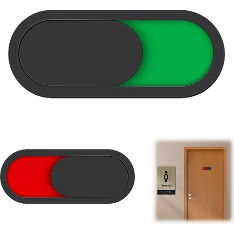 2 Pièces Panneau Ouvert Fermé, Adhésif Coulissante Occupé Libre Plaque, Acrylique De Porte Plaque D'occupation Pour Bureau Décoratives Pour Réunion Toilettes École Bureaux WC (1/5)