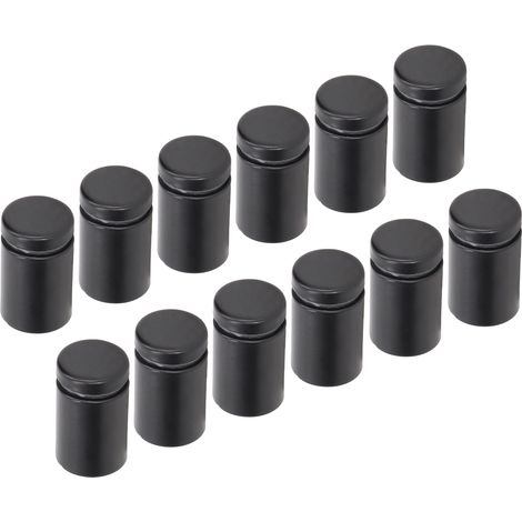 Lot de 12 vis d'entretoise en acier inoxydable pour fixation murale de panneaux publicitaires. (1/5)