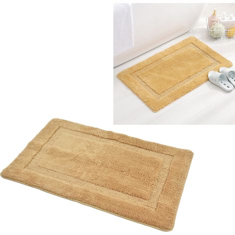 Tapis de bain en microfibre, tapis d'entrée, tapis de chambre, tapis antidérapant pour baignoire, absorption rapide, 50 × 80 cm (1/5)