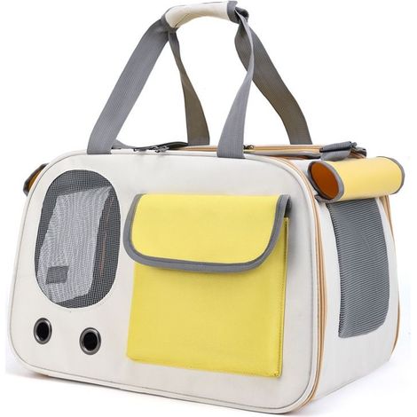 Sac de transport pour chien pliable 45x26x28cm – Tissu Oxford respirant – Conception à grande ouverture – Protection solaire et contre le froid – Fuienko