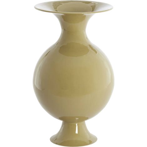 Deko-Vase Metall glänzend olivgrün Ø26x45cm Light & Living (1/3)