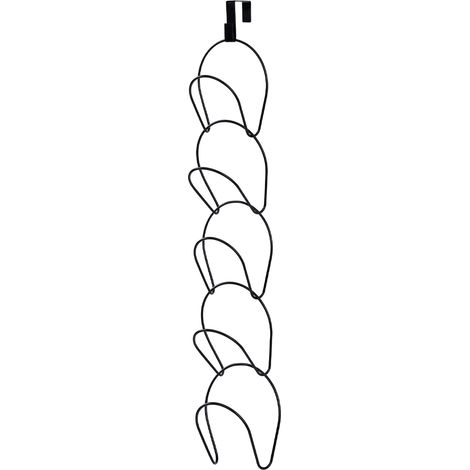 Porte-chapeaux fonctionnel en acier avec crochet de porte et rangement pour casquettes. (1/5)
