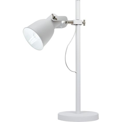 Fan Europe Legend - Lámpara de trabajo de mesa, blanco, níquel, E27