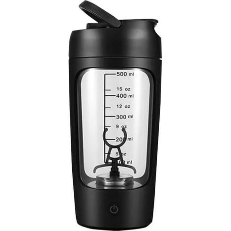 Bouteille deau shaker lectrique rechargeable par USB mlangeur portable 21 oz noir (1/4)