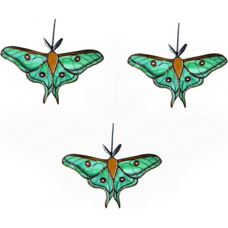 Suncatcher Lumineux - Décoration Fenêtre Extérieure - 3 Pièces - 8x13 cm 6x13 cm 10x15 cm - Pour Jardin Patio Arrière-Cour