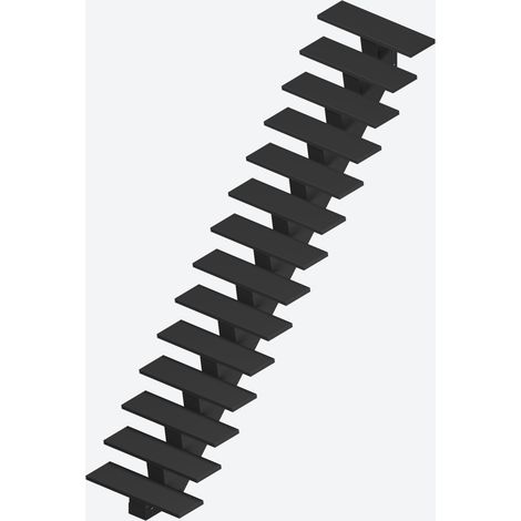Sogem – Escalier droit GOMERA en valchromat – Hauteur réglable 280,2 à 305,2 cm – Largeur 85 cm – 14 marches de 20 cm – Giron 19,4 cm