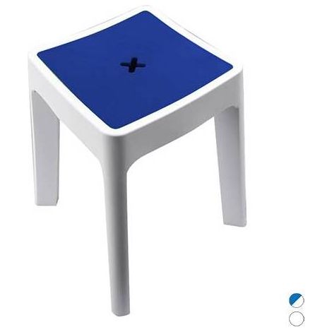 SGABELLO CONTENITORE MODELLO KEOPE METAFORM Misura: Bianco-Blu