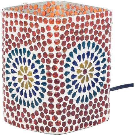 Signes Grimalt Möbel Desktop -Lampe  Mosaik -Rechtecklampe Multicolor -Lampen 11x11x32CM 16155