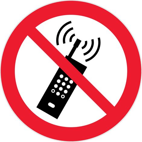 Panneau Téléphone mobile Interdit - Rigide Ø300mm - 4030128