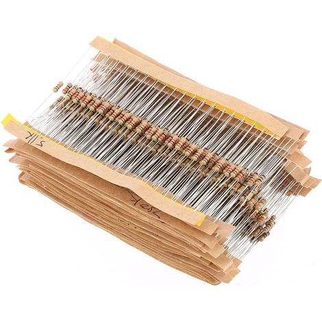 560PCS 1/4W Watt 1% Assorted Carbon Film Resistors Kit Values 56 (1 ohm 10M ohm) (1/5)