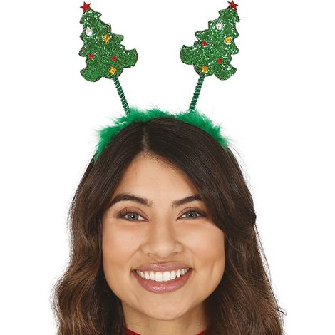 Diadema navideña con árboles verdes ÁRBOLES DE NAVIDAD