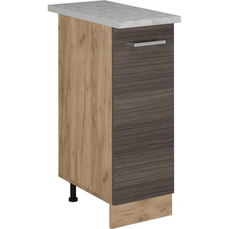 Armadio cucina dispensa alto R-Line, Grigio nobile, 30 cm PL Marmo, Vicco