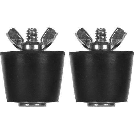 Lot de 2 bouchons d'étanchéité d'hiver pour piscine, en caoutchouc et acier inoxydable, pour tuyaux de piscine, raccords d'hiver, 32 mm / 1,3 pouce (1/5)