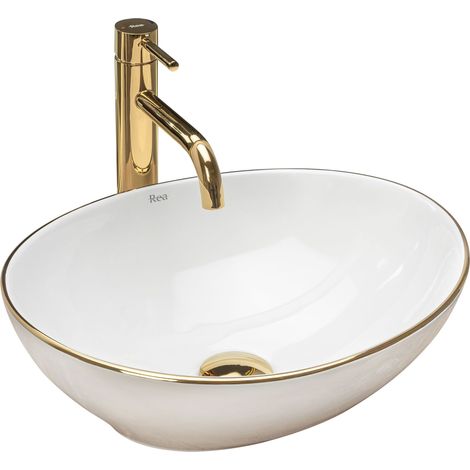 LAVABO da APPOGGIO REA SOFIA GOLD EDGE (1/5)
