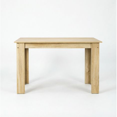 CHICFURN Mesa de comedor 120x69x75 cm de tablero de partículas roble para comedor (1/5)