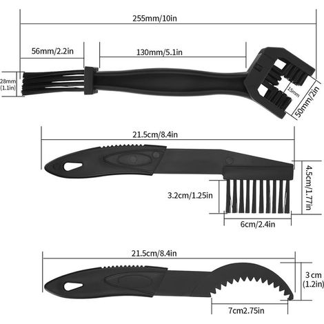 4-teiliges Motorrad-/Fahrradketten-Reinigungsbürsten-Set, Reinigungsbürste für Mountainbike- und Motorradketten (1/5)