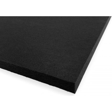 Pannello in Fibra di Poliestere adesivo Fonoisolante Fonoassorbente Nero Misura - 100 x 50 x 3 cm