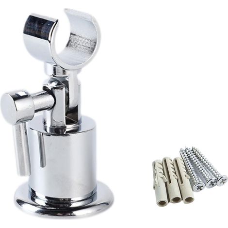 Support Pommeau de Douche en Métal,Support Douche à 180 Degrés,Mural Réglage Pivotant Porte Pommeau de Douche pour la Plupart des Pommes de Douche,Support de Pommeau de Douche avec Vis (1/5)