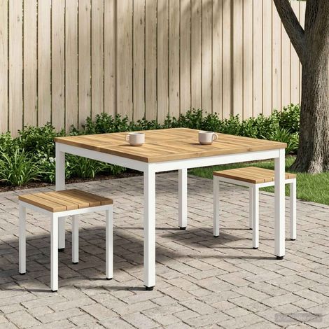 vidaXL Mesa de centro Blanco 98 x 100,5 x 45 cm (1/5)