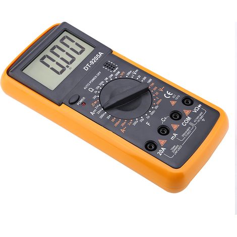 DT9205A Hand-Digitalmultimeter mit LCD-Anzeige, AC/DC-Widerstands- und Kapazitätstester (1/5)
