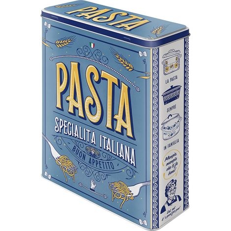 Nostalgic-Art Contenitori di Latta retrò XL Pasta – Idea Regalo per la Cucina, Grande Scatola di Cereali, Design Vintage, 4 l (1/5)