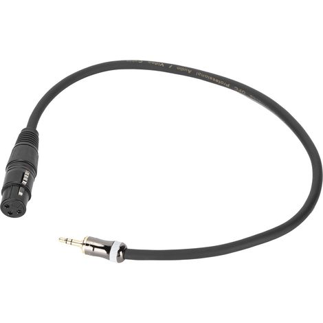 Câble microphone JORINDO XLR femelle vers jack 3,5 mm mâle (1/8 po) - Cordon d'interconnexion symétrique pour signal JD6025 - 0,5 m / 1,6 pi (1/5)