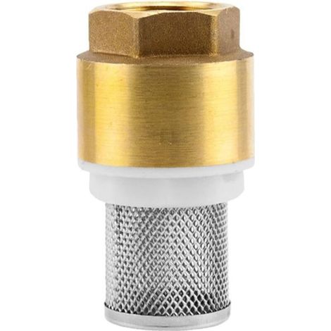Clapet de Pied en Laiton G1 32mm avec Filtre d'Aspiration, Soupape et Joint - Clapet Anti-retour pour Pompe à Eau