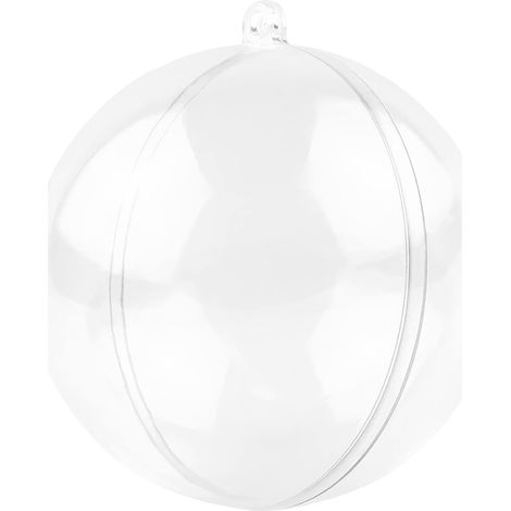 20 Pièces Boules de Noël Transparentes à Remplir 8cm, Boule de Noël en Plastique, Idéal DIY Decoration pour Sapins de Noël (1/5)