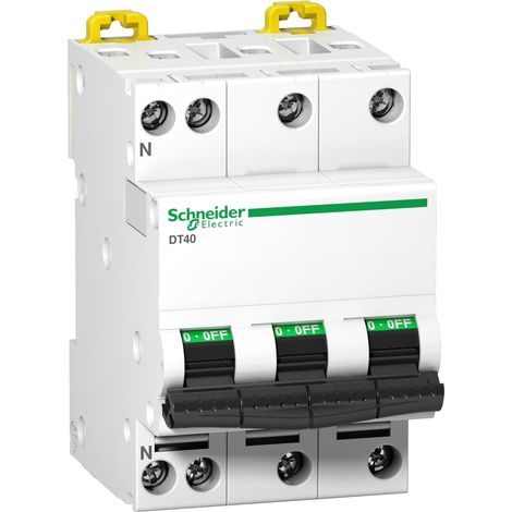 Schneider A9N21405 Interruttore automatico 3P+N 10A curva C Prodis DT40N (1/4)