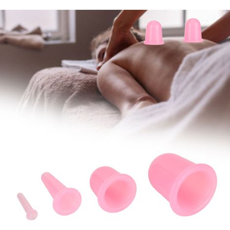 rosa Silikon-Saugnäpfe zur Anti-Cellulite-Massage für den Körper (1/4)
