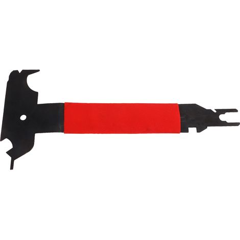 Extracteur de poignée de porte 10-en-1, outil métallique multifonction universel, démonteur de garnitures et nettoyeur de joints de panneau (1/5)