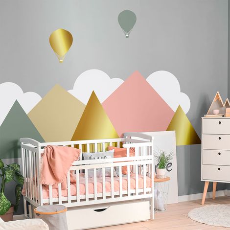 Stickers enfant montagnes géantes scandinaves Esbjerg 90 x 120 cm (1/5)