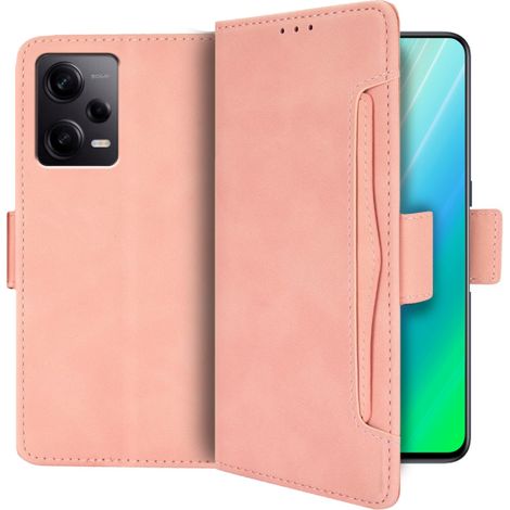 Funda tipo libro para Xiaomi Redmi Note 12 5G / Poco X5 5G, con ranura para tarjeta, color rosa. (1/5)