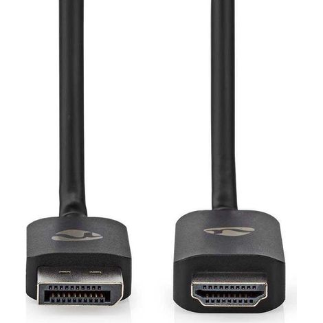 Adaptador displayport displayport hane contacto hdmi 8k30hz niquelado rak 180 metros redondo tpe negro kuvert