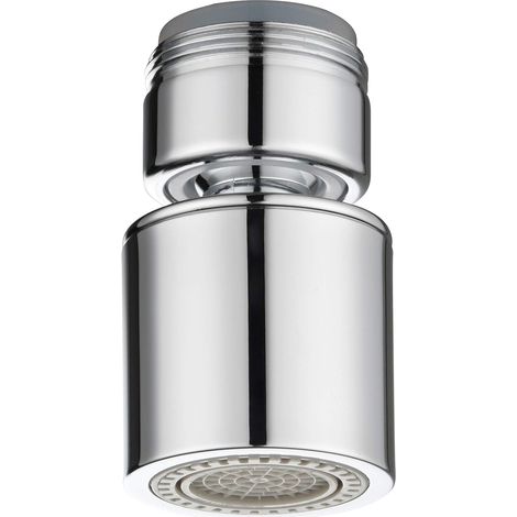 Aeratore per rubinetto girevole a 360° in ottone, 2 modalità, regolabile, aeratore per rubinetto a risparmio idrico, filettatura maschio da 24 mm, AFA009 (1/5)