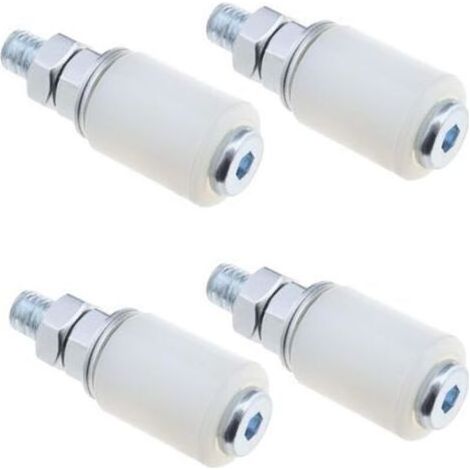 Lot de 4 rouleaux en nylon pour porte coulissante de grange coulissante - Accessoires pour portes coulissantes électriques de garage - 30 x 40 mm (1/5)