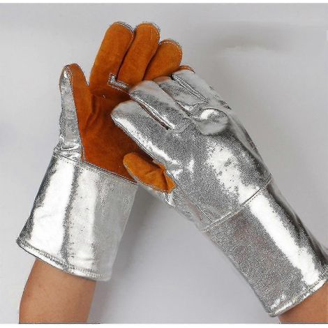 Gants résistants aux hautes températures (1000 degrés), ignifugés, anti-brûlures, isolants thermiques, résistants à la fonte du papier aluminium, compatibles avec le four à micro-ondes et le four à fo (1/3)