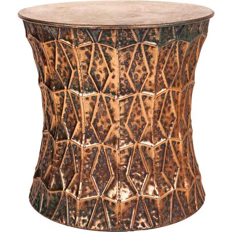 Taburete de metal dorado 35.5x35.5x34