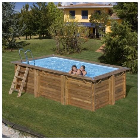Piscina Gre Rectangular De Madera Sumbaypool Marbella 4 Mts X 2.5 Mts X 1.19 Mts De Alto (1/5)